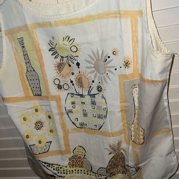 1970s light white tank top - Picture 3 of 6
